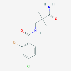molecular formula C12H14BrClN2O2 B6643613 N-(3-amino-2,2-dimethyl-3-oxopropyl)-2-bromo-4-chlorobenzamide 