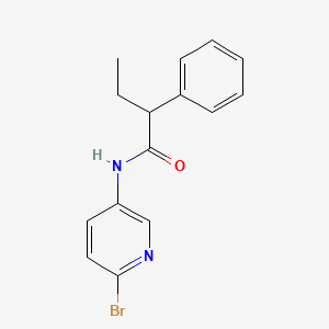 molecular formula C15H15BrN2O B6643620 N-(6-bromopyridin-3-yl)-2-phenylbutanamide 