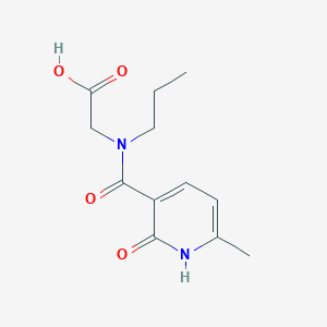 2-[(6-methyl-2-oxo-1H-pyridine-3-carbonyl)-propylamino]acetic acid
