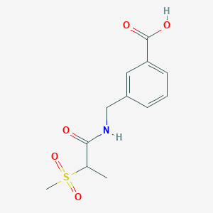 3-[(2-Methylsulfonylpropanoylamino)methyl]benzoic acid