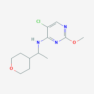 5-chloro-2-methoxy-N-[1-(oxan-4-yl)ethyl]pyrimidin-4-amine