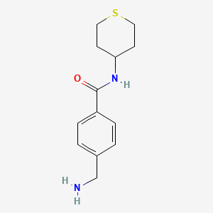 molecular formula C13H18N2OS B6643654 4-(aminomethyl)-N-(thian-4-yl)benzamide 