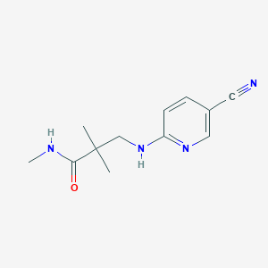 3-[(5-cyanopyridin-2-yl)amino]-N,2,2-trimethylpropanamide