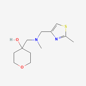 4-[[Methyl-[(2-methyl-1,3-thiazol-4-yl)methyl]amino]methyl]oxan-4-ol