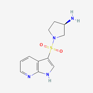 molecular formula C11H14N4O2S B6643703 (3R)-1-(1H-pyrrolo[2,3-b]pyridin-3-ylsulfonyl)pyrrolidin-3-amine 