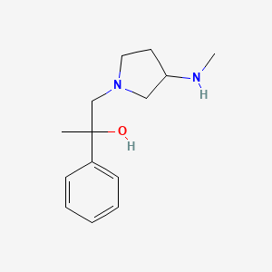 molecular formula C14H22N2O B6643710 1-[3-(Methylamino)pyrrolidin-1-yl]-2-phenylpropan-2-ol 