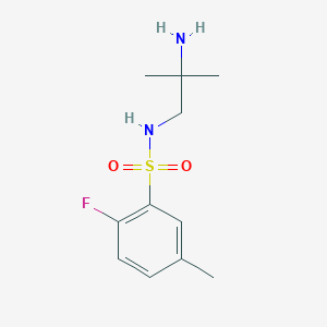 molecular formula C11H17FN2O2S B6643718 N-(2-amino-2-methylpropyl)-2-fluoro-5-methylbenzenesulfonamide 