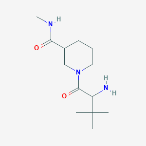 molecular formula C13H25N3O2 B6643736 1-(2-amino-3,3-dimethylbutanoyl)-N-methylpiperidine-3-carboxamide 