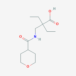 2-Ethyl-2-[(oxane-4-carbonylamino)methyl]butanoic acid