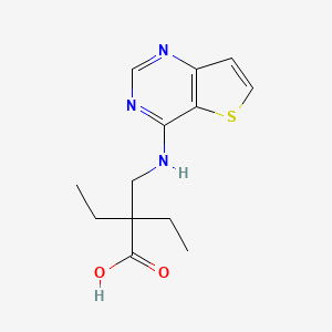 2-Ethyl-2-[(thieno[3,2-d]pyrimidin-4-ylamino)methyl]butanoic acid