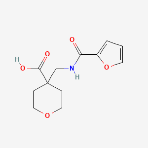 molecular formula C12H15NO5 B6643804 4-[(Furan-2-carbonylamino)methyl]oxane-4-carboxylic acid 