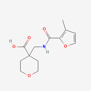 4-[[(3-Methylfuran-2-carbonyl)amino]methyl]oxane-4-carboxylic acid