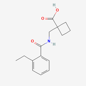 molecular formula C15H19NO3 B6643832 1-[[(2-Ethylbenzoyl)amino]methyl]cyclobutane-1-carboxylic acid 