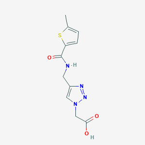 2-[4-[[(5-Methylthiophene-2-carbonyl)amino]methyl]triazol-1-yl]acetic acid