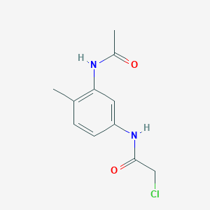molecular formula C11H13ClN2O2 B6643884 N-[3-(acetylamino)-4-methylphenyl]-2-chloroacetamide 