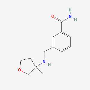 3-[[(3-Methyloxolan-3-yl)amino]methyl]benzamide