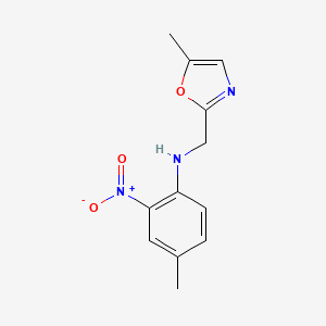 4-methyl-N-[(5-methyl-1,3-oxazol-2-yl)methyl]-2-nitroaniline