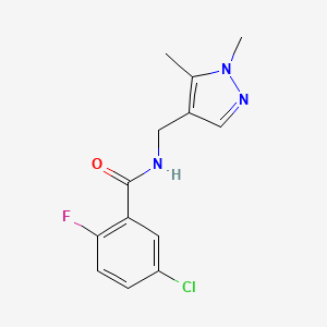 5-chloro-N-[(1,5-dimethylpyrazol-4-yl)methyl]-2-fluorobenzamide