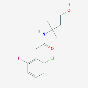 2-(2-chloro-6-fluorophenyl)-N-(4-hydroxy-2-methylbutan-2-yl)acetamide