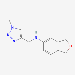 molecular formula C12H14N4O B6643984 N-[(1-methyltriazol-4-yl)methyl]-1,3-dihydro-2-benzofuran-5-amine 