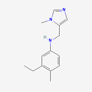 molecular formula C14H19N3 B6644057 3-ethyl-4-methyl-N-[(3-methylimidazol-4-yl)methyl]aniline 
