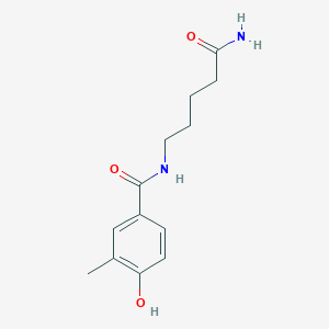 molecular formula C13H18N2O3 B6644079 N-(5-amino-5-oxopentyl)-4-hydroxy-3-methylbenzamide 