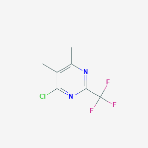 molecular formula C7H6ClF3N2 B066441 4-Chloro-5,6-dimethyl-2-(trifluoromethyl)pyrimidine CAS No. 175277-32-4