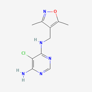 5-chloro-4-N-[(3,5-dimethyl-1,2-oxazol-4-yl)methyl]pyrimidine-4,6-diamine
