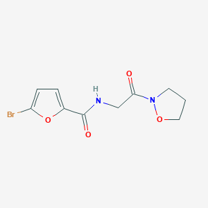 molecular formula C10H11BrN2O4 B6644123 5-bromo-N-[2-(1,2-oxazolidin-2-yl)-2-oxoethyl]furan-2-carboxamide 