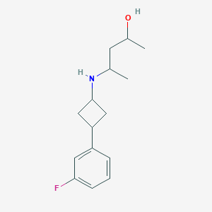 molecular formula C15H22FNO B6644135 4-[[3-(3-Fluorophenyl)cyclobutyl]amino]pentan-2-ol 