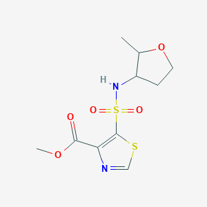 molecular formula C10H14N2O5S2 B6644147 Methyl 5-[(2-methyloxolan-3-yl)sulfamoyl]-1,3-thiazole-4-carboxylate 