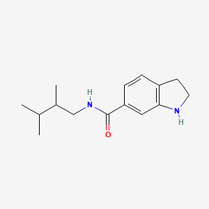 molecular formula C15H22N2O B6644151 N-(2,3-dimethylbutyl)-2,3-dihydro-1H-indole-6-carboxamide 