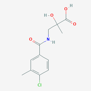 3-[(4-Chloro-3-methylbenzoyl)amino]-2-hydroxy-2-methylpropanoic acid