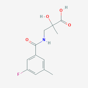 molecular formula C12H14FNO4 B6644153 3-[(3-Fluoro-5-methylbenzoyl)amino]-2-hydroxy-2-methylpropanoic acid 