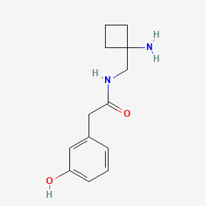 molecular formula C13H18N2O2 B6644174 N-[(1-aminocyclobutyl)methyl]-2-(3-hydroxyphenyl)acetamide 