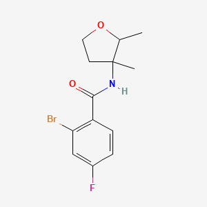 molecular formula C13H15BrFNO2 B6644179 2-bromo-N-(2,3-dimethyloxolan-3-yl)-4-fluorobenzamide 