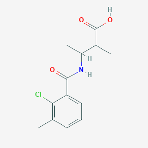 molecular formula C13H16ClNO3 B6644189 3-[(2-Chloro-3-methylbenzoyl)amino]-2-methylbutanoic acid 
