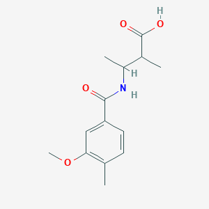 molecular formula C14H19NO4 B6644192 3-[(3-Methoxy-4-methylbenzoyl)amino]-2-methylbutanoic acid 