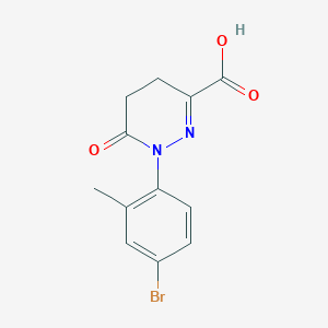 molecular formula C12H11BrN2O3 B6644196 1-(4-Bromo-2-methylphenyl)-6-oxo-4,5-dihydropyridazine-3-carboxylic acid 