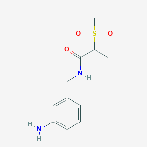 N-[(3-aminophenyl)methyl]-2-methylsulfonylpropanamide