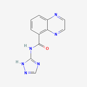 molecular formula C11H8N6O B6644220 N-(1H-1,2,4-triazol-5-yl)quinoxaline-5-carboxamide 
