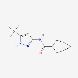 molecular formula C14H21N3O B6644239 N-(5-tert-butyl-1H-pyrazol-3-yl)bicyclo[3.1.0]hexane-3-carboxamide 