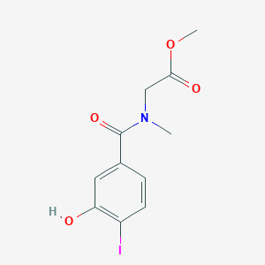 molecular formula C11H12INO4 B6644265 Methyl 2-[(3-hydroxy-4-iodobenzoyl)-methylamino]acetate 
