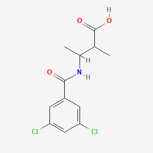 molecular formula C12H13Cl2NO3 B6644290 3-[(3,5-Dichlorobenzoyl)amino]-2-methylbutanoic acid 
