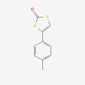 molecular formula C10H8OS2 B6644306 4-(4-Methylphenyl)-1,3-dithiol-2-one 