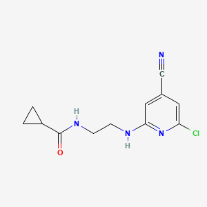 N-[2-[(6-chloro-4-cyanopyridin-2-yl)amino]ethyl]cyclopropanecarboxamide