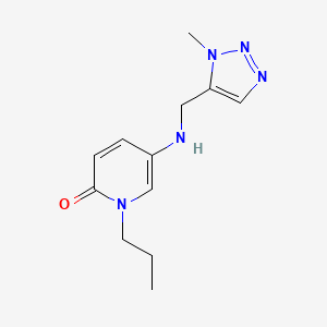 molecular formula C12H17N5O B6644379 5-[(3-Methyltriazol-4-yl)methylamino]-1-propylpyridin-2-one 