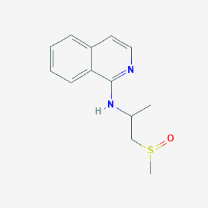 molecular formula C13H16N2OS B6644397 N-(1-methylsulfinylpropan-2-yl)isoquinolin-1-amine 