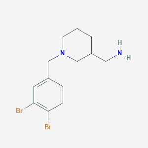molecular formula C13H18Br2N2 B6644410 [1-[(3,4-Dibromophenyl)methyl]piperidin-3-yl]methanamine 