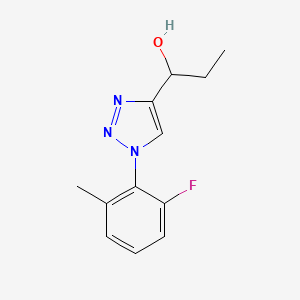 1-[1-(2-Fluoro-6-methylphenyl)triazol-4-yl]propan-1-ol